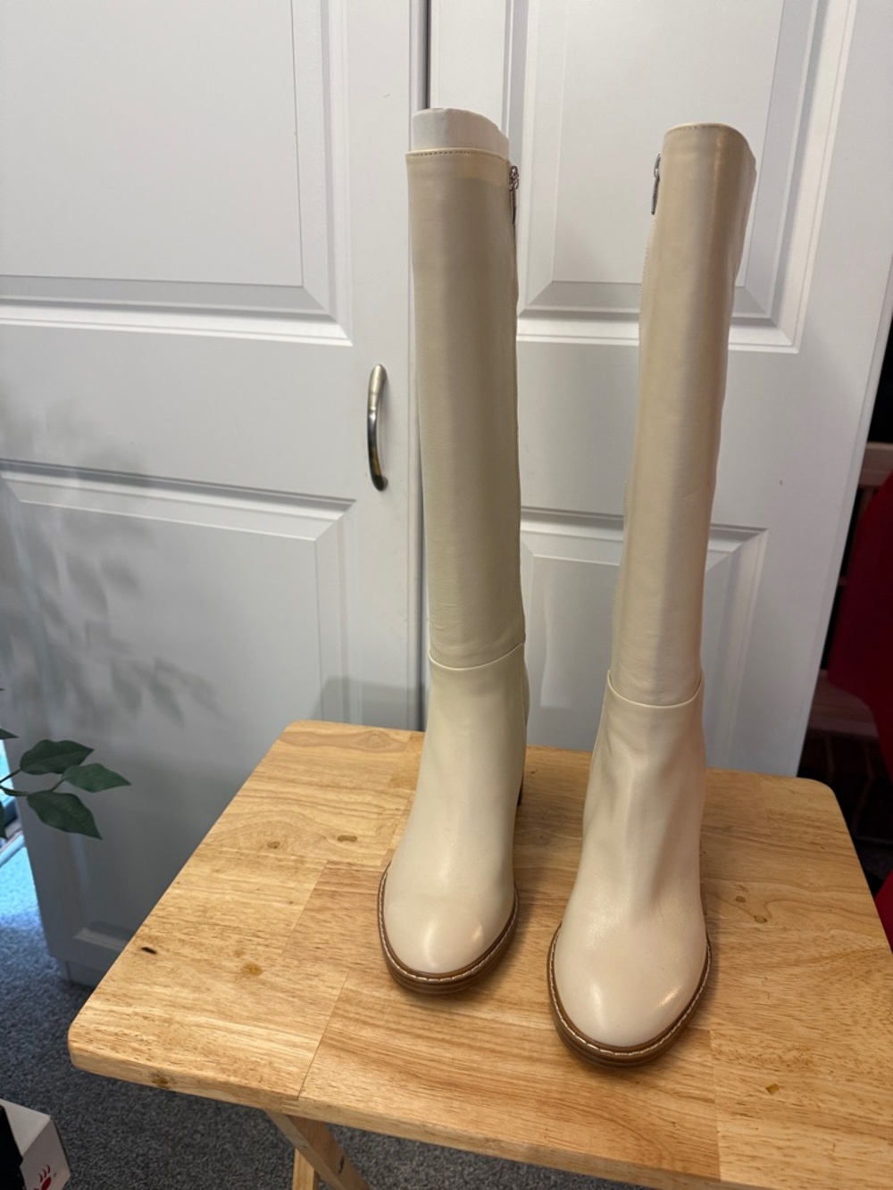 Marc Fisher Tall Cream Over-the-Knee Boots